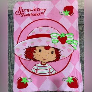 Vintage 2004 Strawberry Shortcake Fleece Throw Blanket